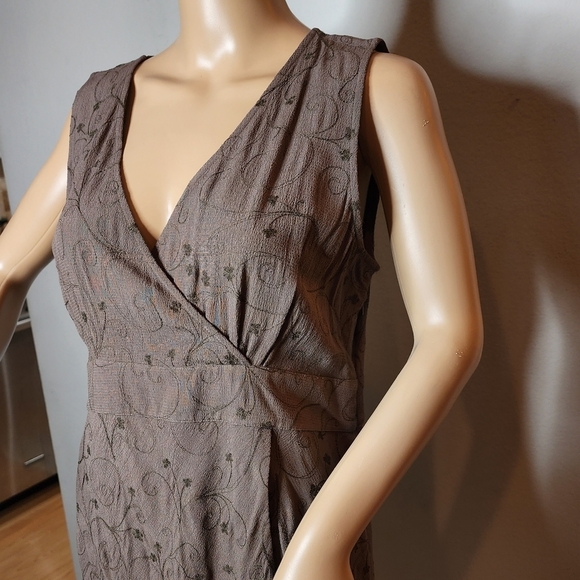 J. Jill embroidered brown sleeveless tunic/dress. Size 12 - Picture 14 of 16